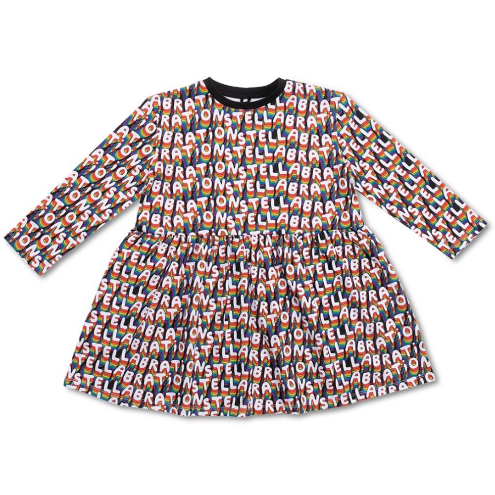 Girls Stella McCartney Multicolor Graphic Print Stellabration Dress